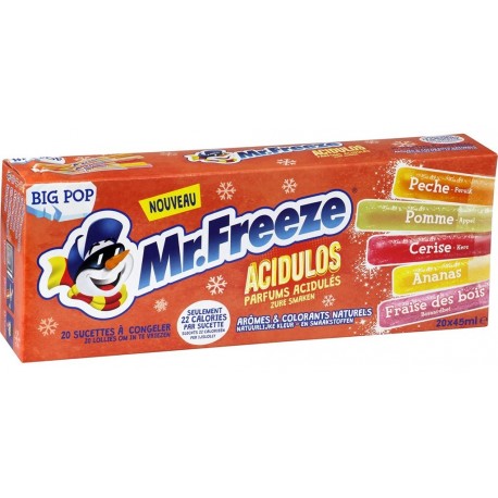 Mr.Freeze Big Pop Acidulos 45ml (lot de 3 soit 60 bâtons glacés)
