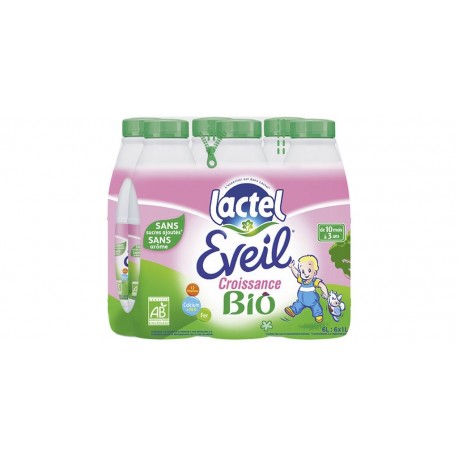 Lactel Eveil Croissance Bio 1L (pack de 6)