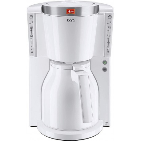 Melitta Cafetière Isotherme Look IV Therm Deluxe Blanc 1000W 15 Tasses 1011-11 (1011-13)