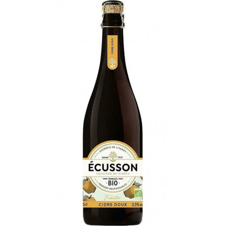 Écusson Cidre bio doux fruité 2.5% 75cl