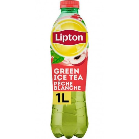 Lipton Ice Tea Thé vert saveur Pêche Blanche 1L