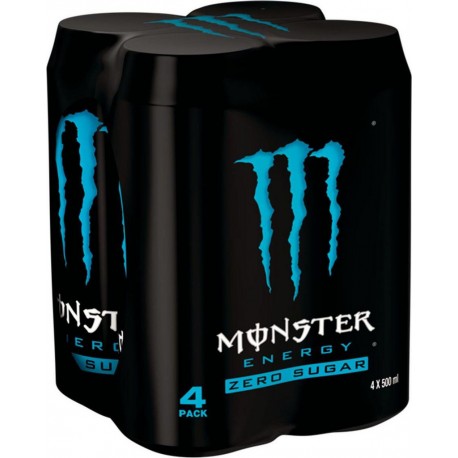 Monster Energy Zero Sugar 500ml (pack de 4)