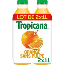 Tropicana Jus d'orange sans pulpe 2 x 1L
