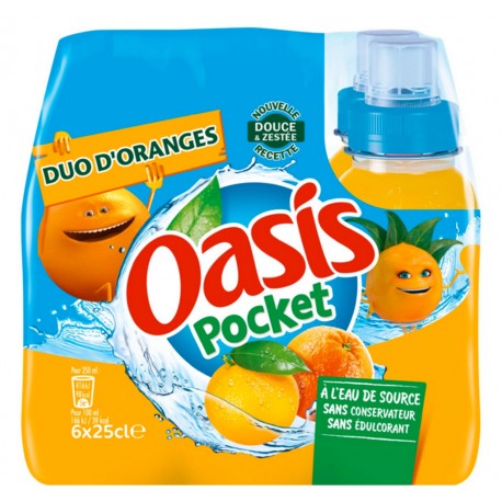 Oasis Pocket Duo d’Oranges 25cl (pack de 24)