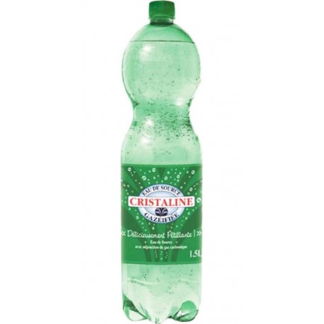 Cristaline Gazéifiée 1,5L (lot de 12 bouteilles)