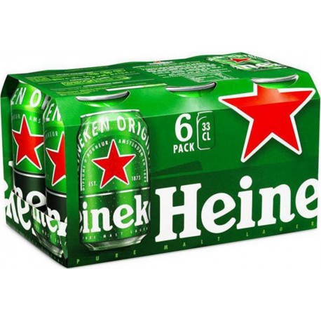 Heineken Bière blonde 5% 6 x 33 cl 5%vol. (pack de 6)