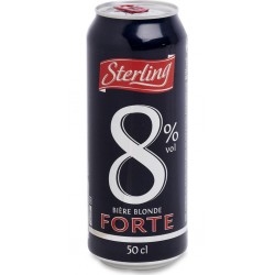 STERLING Bière blonde forte 8% boîte 50cl