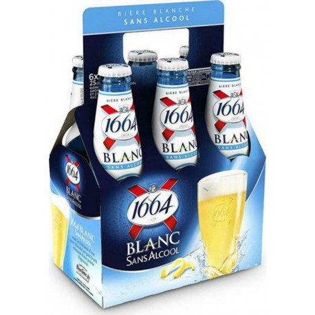 Kronenbourg 1664 Bière blanche sans alcool 0.4% 6 x 25 cl 0.4%vol. (pack de 6)