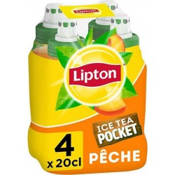 Lipton Ice tea saveur pêche 4 x 20 cl