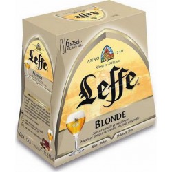 Leffe blonde 6 x 25 cl 6.6%vol. (pack de 6)
