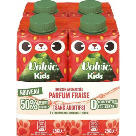Volvic Juicy Boisson aromatisée fraise 4 x 25 cl