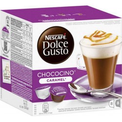 Dolce Gusto Chococino Caramel 8+8 (lot de 4 soit 32+32 capsules)