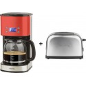 H.koenig Tos7 + mg30 rouge grille pain et cafetière programmable 1.8l h.koenig