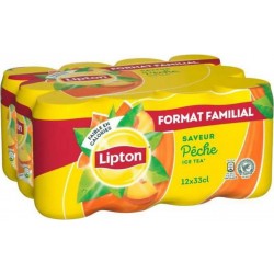 Thé glacé Lipton Ice Tea Frais Pêche 12x33cl (pack de 12)