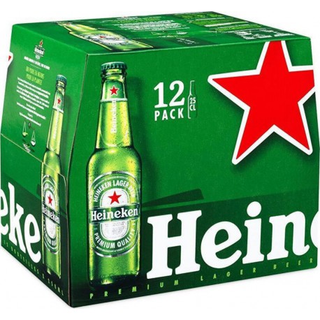 Heineken Bière blonde 25cl 5%vol. (lot de 2 packs de 12 soit 24 bouteilles)