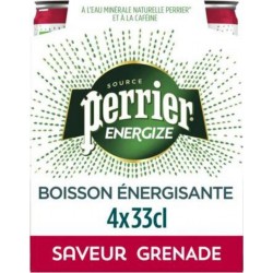 Perrier Energize Eau aromatisée gazeuse Grenade 33cl (pack de 4)