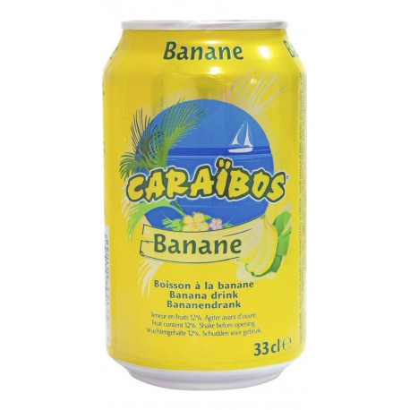 Caraïbos Banane 33cl (lot de 6 canettes)