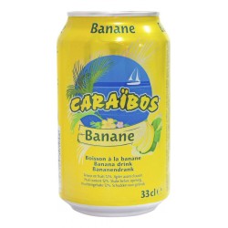 Caraïbos Banane 33cl (lot de 12 canettes)