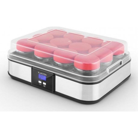 Klarstein Yaourtière Gaia Acier Inoxidable - Noir