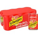Schweppes Agrum's aux saveurs 4 agrumes 15cl (pack de 8)