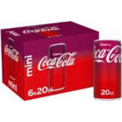COCA-COLA Soda au Cola Goût Cherry 20cl (pack de 6)