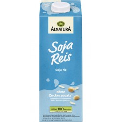 ALNATURA Boisson Végétale Soja et Riz Nature Bio 1L