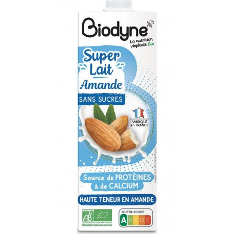 BIODYNE Boisson Végétale Amande Sans Sucres Bio 1L