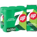 7UP Soda au Citron et Citron Vert 33cl (pack de 6)