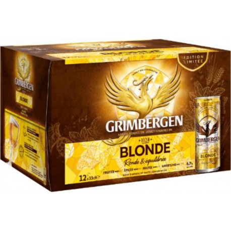GRIMBERGEN Bière Blonde D'Abbaye 6,7% GRIMBERGEN