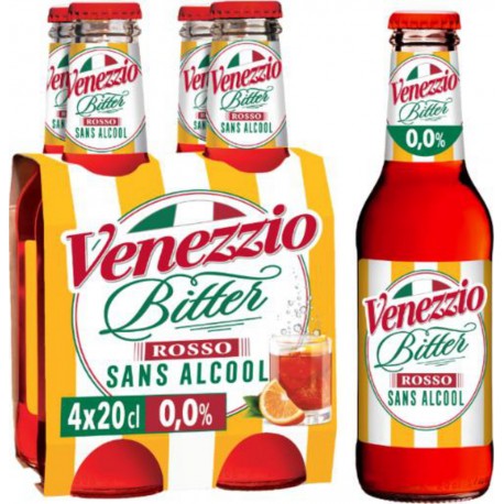 VENEZZIO Boisson Apéritif Pétillant Bitter Rosso Sans AlcoolL
