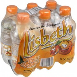 LISBETH Eau Plate Aromatisée Pêche Orange LISBETH