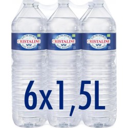 Eau source Cristaline 1,5L (pack de 6)